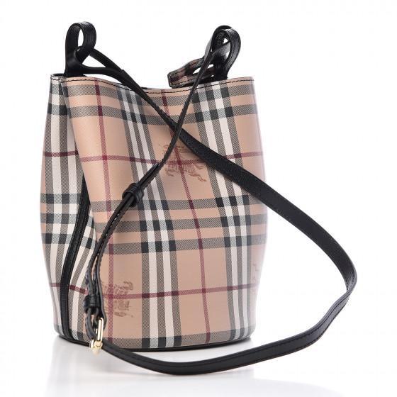 Burberry Haymarket Check Small Bucket Bag (SHF-20280) – LuxeDH